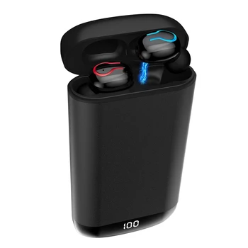

AMS-TWS Bluetooth Headset 5.0 Mobile Power Metal Charging Compartment Bluetooth Headset