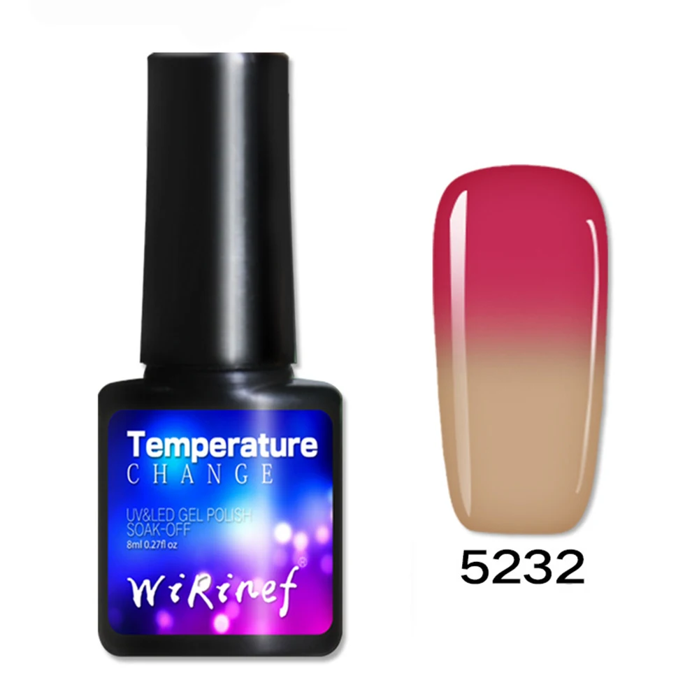 Новая горячая распродажа! Гель-лак для ногтей, меняющий температуру, 8 мл, смешанный цвет, Полупостоянный волшебный лак для ногтей - Цвет: 5232