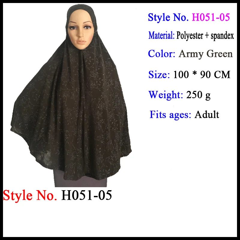 long jersy hijab Мусульманская женщина Khimar Джерси Хиджаб Шапки головной убор Блестящий капот накладной длинный платок Hijaab Исламская одежда - Цвет: long jersy hijab