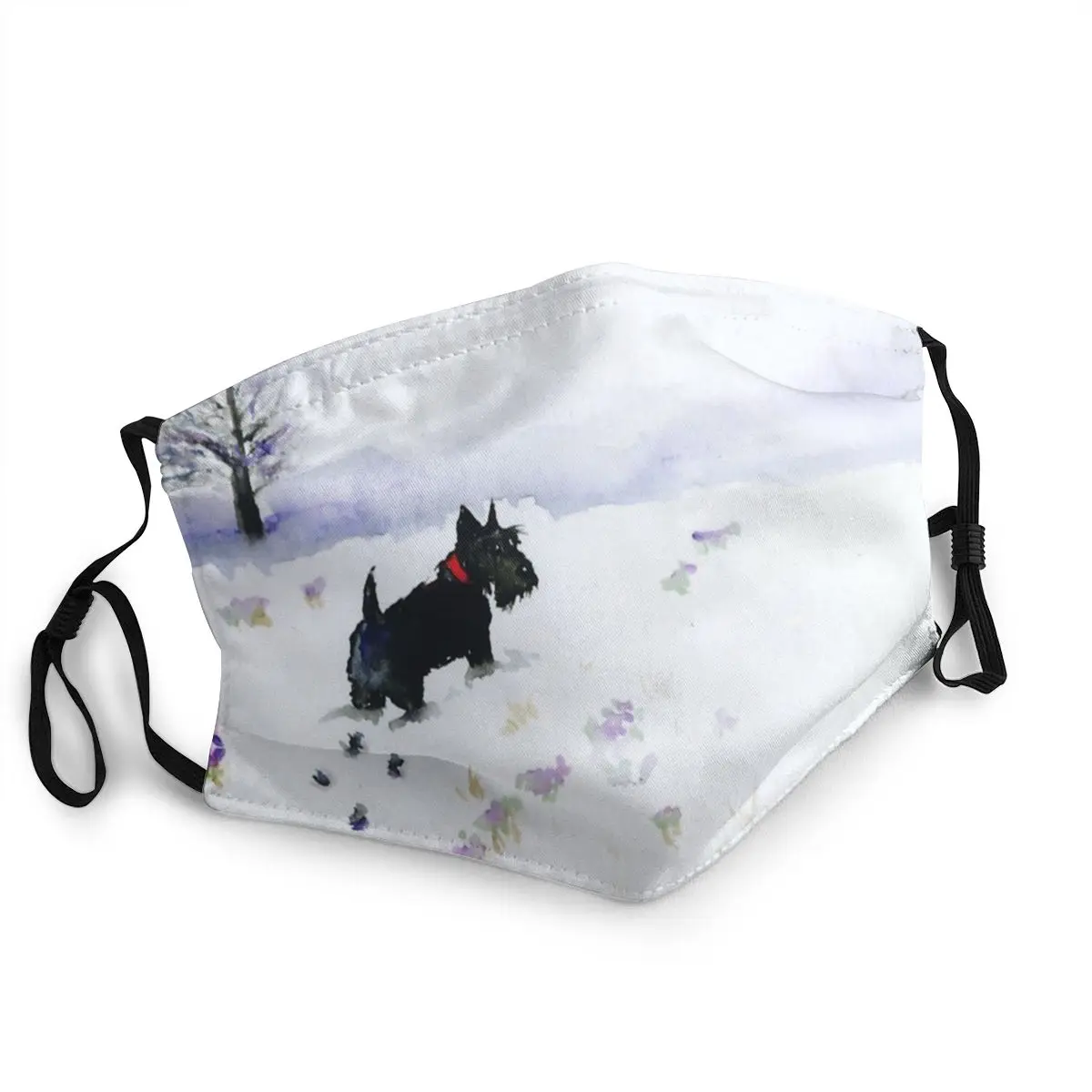 Scottie Dog Waiting For A Friend Reusable Mouth Face Mask Scottish Terrier Anti Haze Dustproof Protection Respirator Muffle | Аксессуары