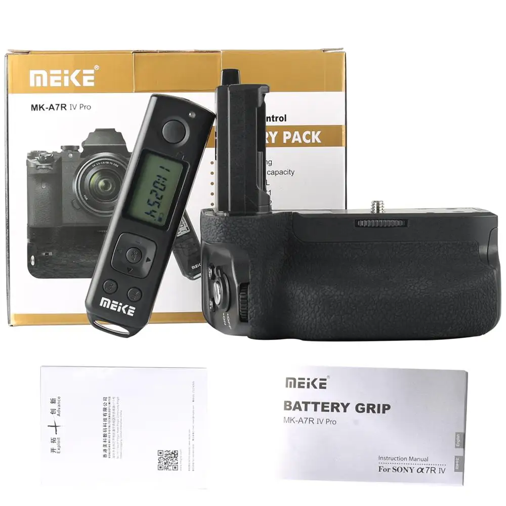 Meike MK-A7R IV Pro Battery Grip For Sony a7RIV a7R4 a7IV a74 a9II Camera With Vertical Shutter Function with Wireless Remote