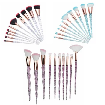 

10Pcs Individuality Spiral Brushes Powder Brushes Set Colorful Facial Foundation Contour Eye Shadow Eyeliner Lip Makeup Brush Co