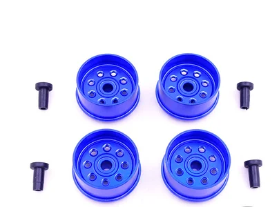 Самодельные мини 4wd части алюминиевого сплава большие колеса 4 шт для tamiya мини 4wd гоночного автомобиля 324 магазин - Цвет: blue 4pcs