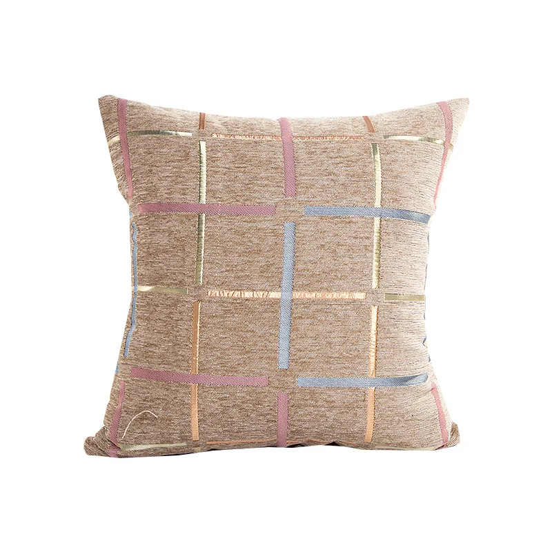 

creative line pattern plaid home seat cushion covers 45*45cm without core chenille home dec soft pillow covers X81