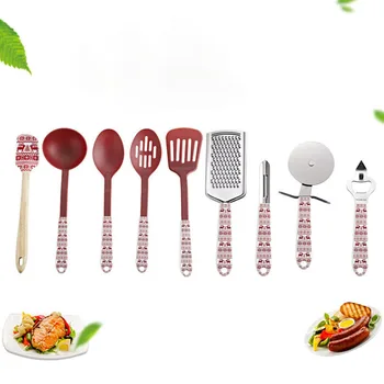 

Christmas kitchen Tools Household Non Stick Pan Set Nylon Material Kitchen Utensils Baking Christmas Creative Fashion Gifts