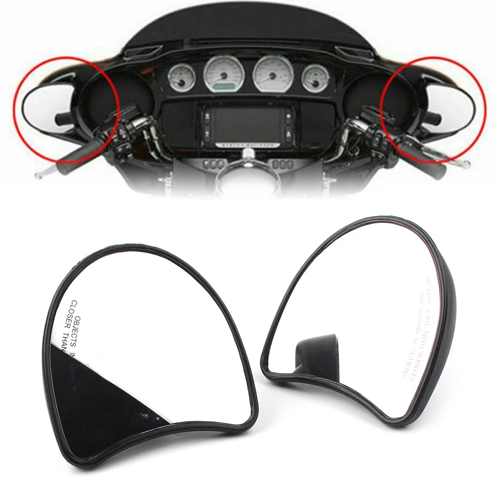 

1Pair Motorcycle Fairing Mount Side Rear Mirrors For Harley Electra Street Glide FLHX FLHT FLHTK FLHTCU 1996-2013