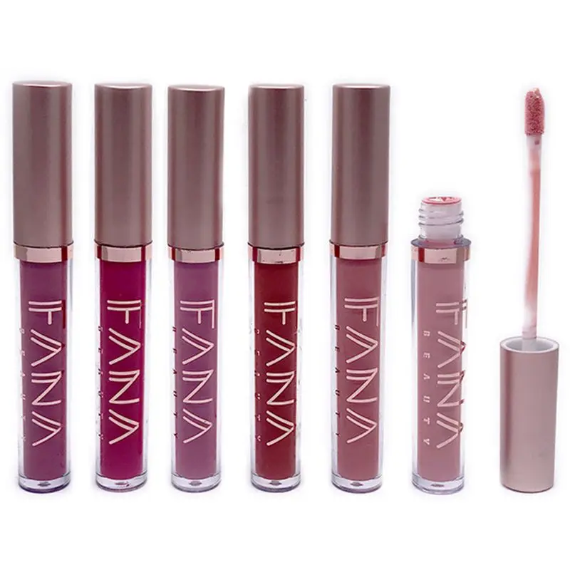 Fana 12 Pcs Non-Stick Cup Matte Colorful Fruity Lip Gloss Lipstick Set Gift Box Fana 12 Pcs Non-Stick Cup Matte Colorful Fruity Lip Gloss Lipstick Set Gift Box