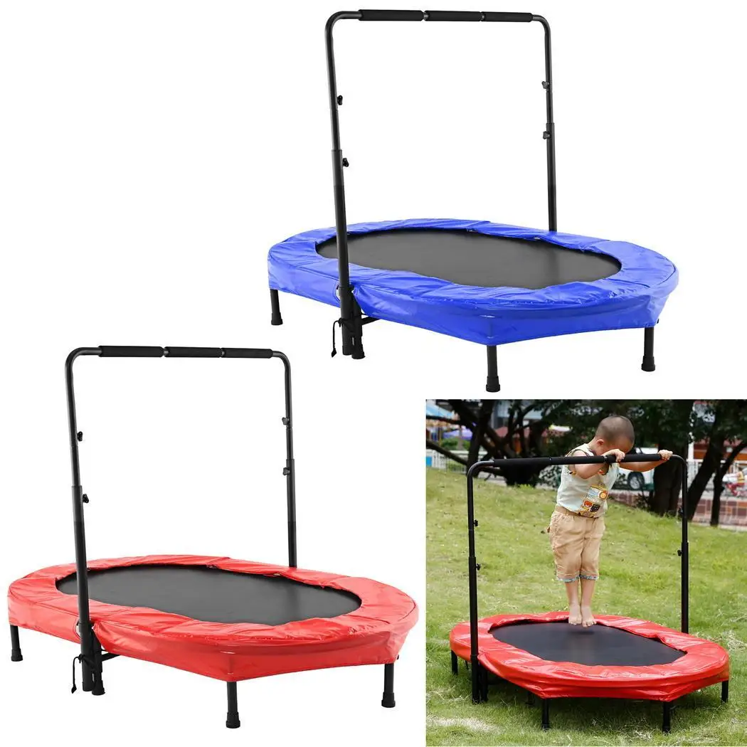 

Folding Trampoline for kid trampoline to jump Portable Adjustable Construction Safe Padded Frame Cover Handle For Children Kids