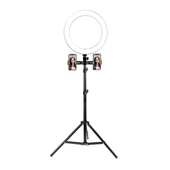 

GXZ-G111C Tripod adjustable floor microphone mobile phone stand live video broadcasting equipment accessories LED fill light