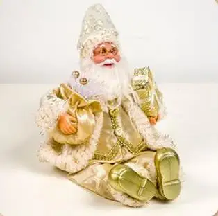 Детские подарки Новые Санта Клаус игрушки ткани Рождество Рождественские подарки, куклы рождественские украшения - Цвет: Красный