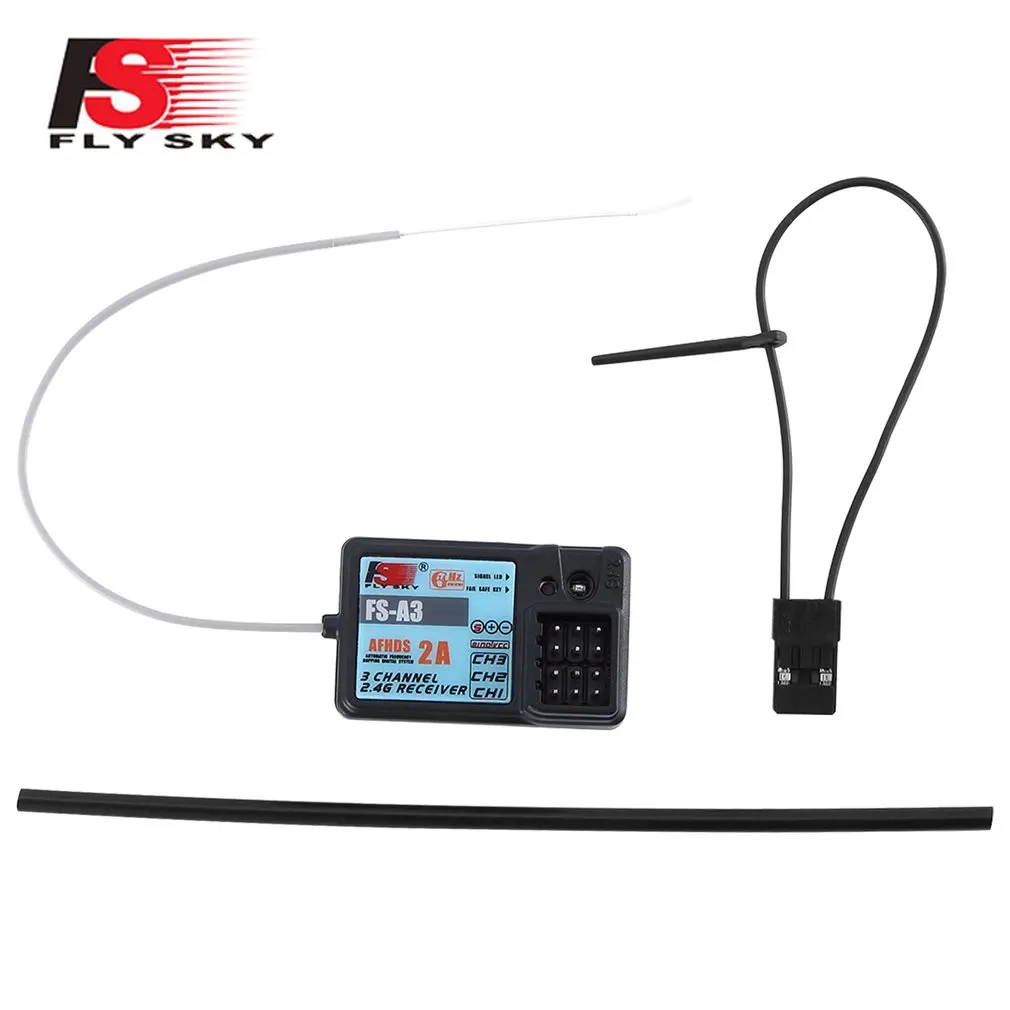 FlySky FS-A3 AFHDS2A 2.4G 3CH Receiver for GT2E GT2G Transmitter AFHDS 2A Wireless Protocol 3 PWM Channels