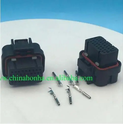 1/2/5/10 Pcs/Lot 34 Pin/Way Cablaggio Femmina Tyco Amp Auto Oil Gas Connector Presa Automobilistica 4-1437290-1