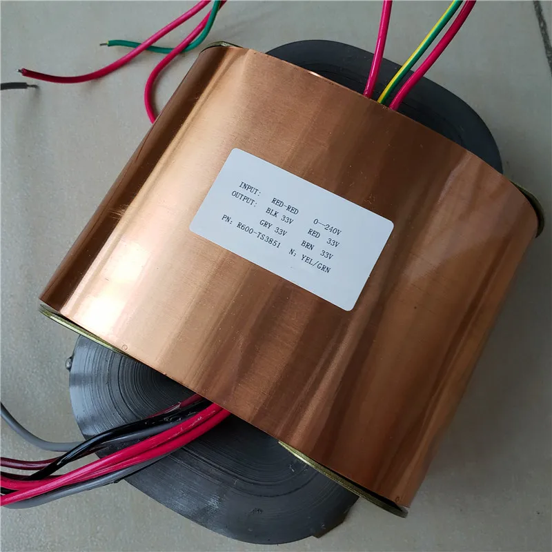 33V 4.5A 33V 4.5A 33V 4.5A 33V 4.5A R сердечник трансформатора 600VA R600 изготовленный на заказ трансформатор 240V медный щит усилитель мощности