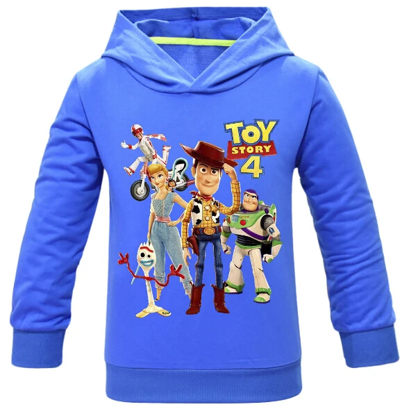 Весенне-осенний теплый свитер свитшот на молнии с капюшоном Toy Story 4 детские толстовки с героями мультфильмов Джесси Вуди форки косплей для девочек и мальчиков - Цвет: color at picture
