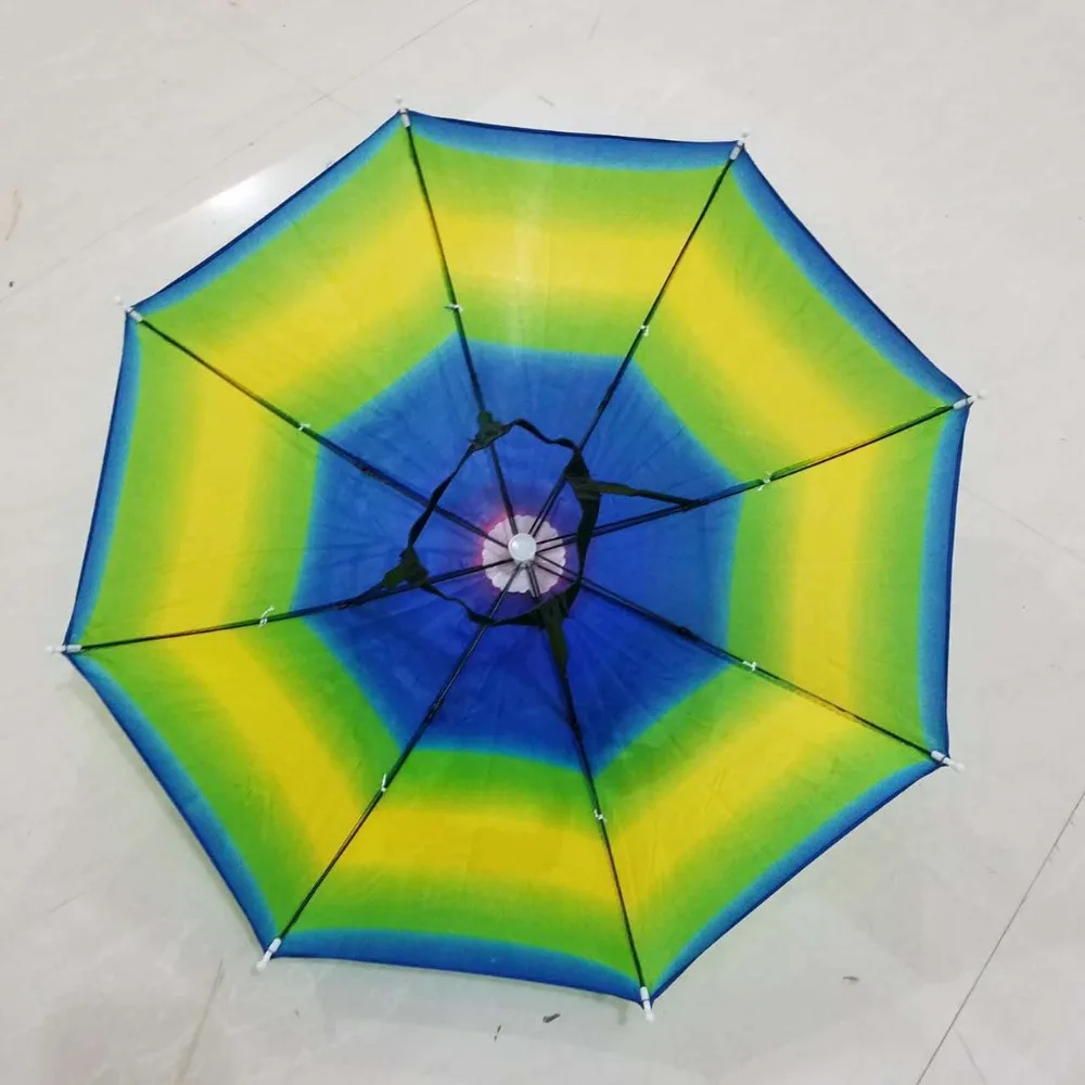 Производитель наружный Радужный арбуз рыболовный Зонтик Легкий солнечный зонтик шляпа зонтик головной убор зонтик эластичный зонт