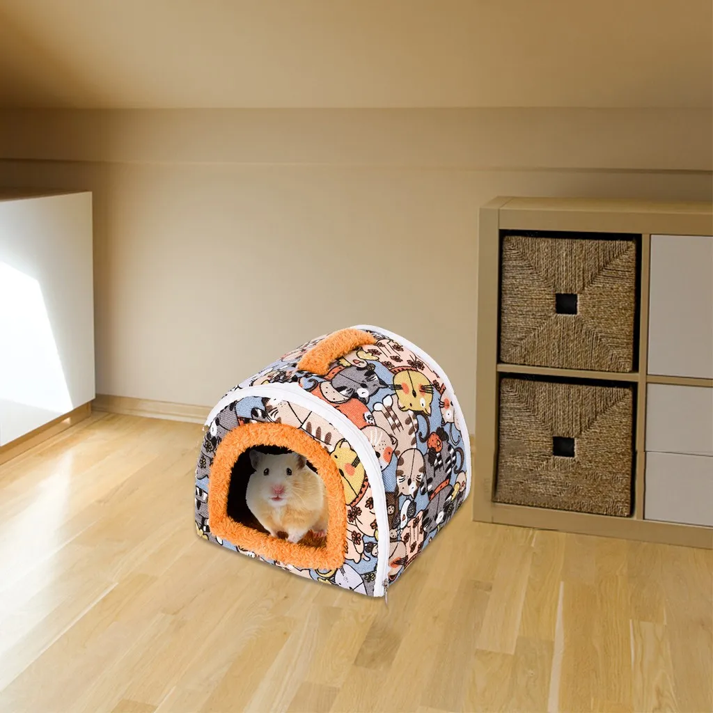 

1pcs High Qyality Hamster Hut Winter Warm Hamster Lair Small Pet Cat Dog Lair Hamster Lair Bird Lair House Winter to Keep Warm