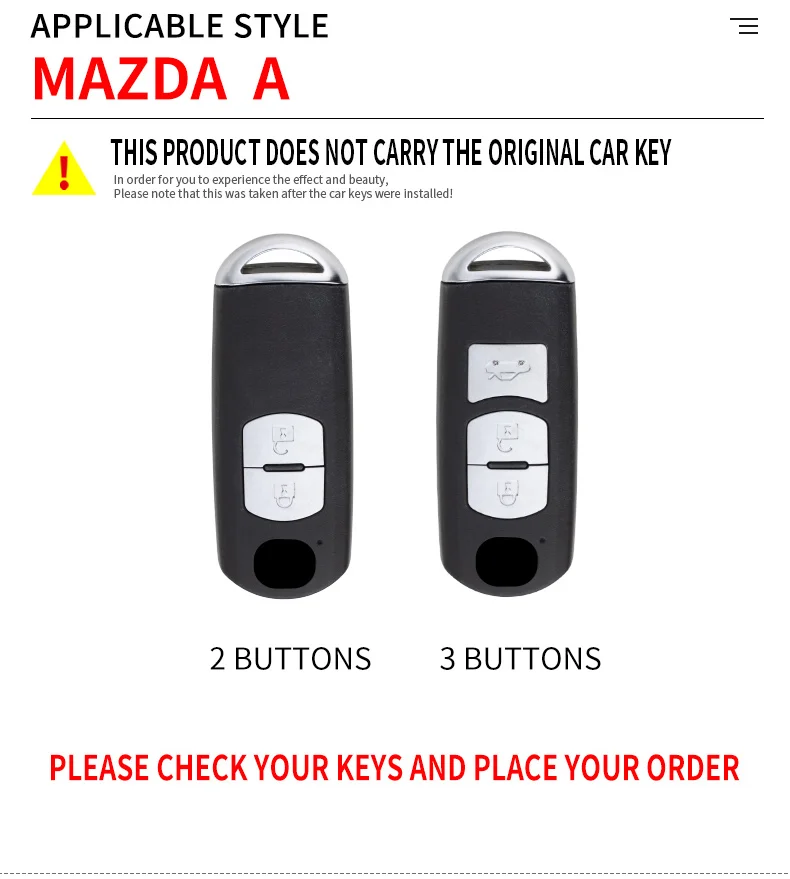 Metal Car Smart Key Case Cover Holder Shell Fob For Mazda 2 3 5 6 CX-3 CX-5 CX-7 CX-9 Speed Miata MX-5 Axela Atenza Accessories 9 Metal Car Smart Key Case Cover Holder Shell Fob For Mazda 2 3 5 6 CX-3 CX-5 CX-7 CX-9 Speed Miata MX-5 Axela Atenza Accessories - He1ff11803e204be18c9ad4f1856f5e52f