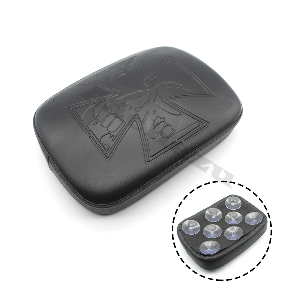 ACZ Motorcycle Multi Pattern Suction Cup Rear Pillion Passenger Pad Seat for Harley Davidson Bobber Chopper - Цвет: Cross 8 suction cup