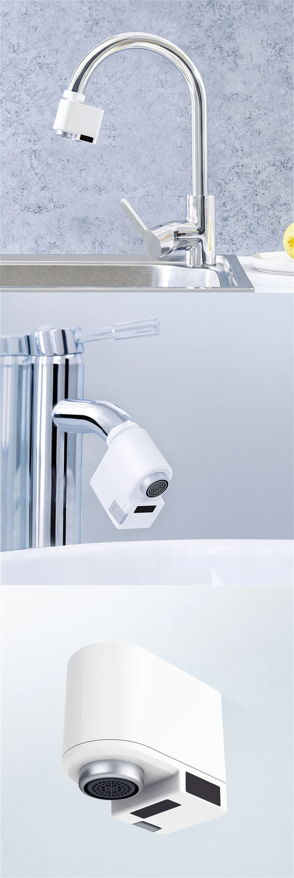 Xiaomi ZJ Automatic Sense Infrared Induction Water Saving Device Intelligent induction For Kitchen Bathroom Sink Faucet Water (1)