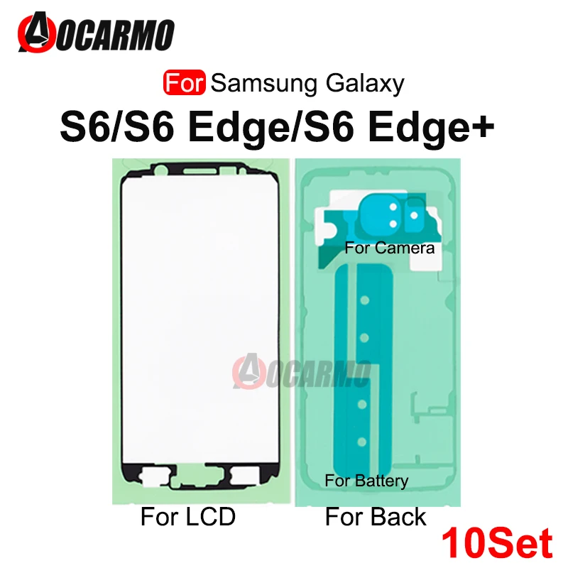 

10PCS Front Frame Lcd Screen Waterproof Sticker For Samsung Galaxy S6 Edge Plus S6 Edge+ Back Cover Adhesive Glue Replacement