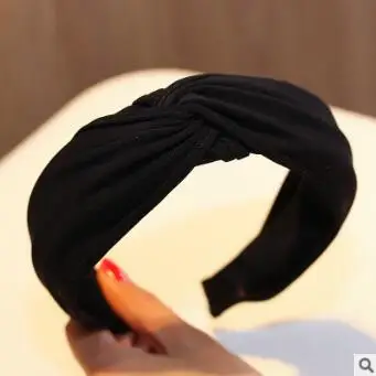 1 60 шт/лот DIY мульти простые ткани крест головная повязка чистый Колор галстук узел повязка для волос Инструменты для укладки волос аксессуары для волос HA757 - Цвет: 1