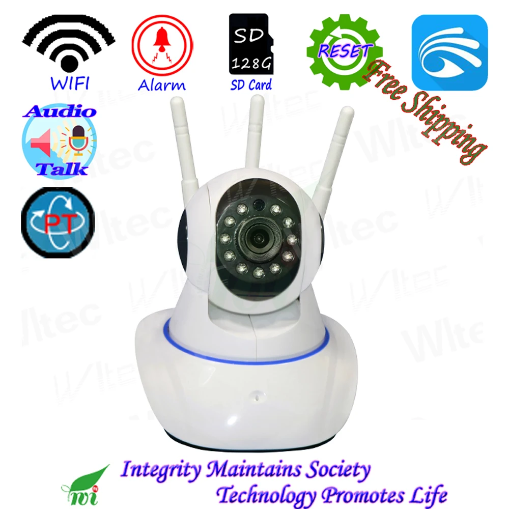 Супер 3 мощных Wifi антенн камера PT 1080P Dual talk ночной ИК-сигнал движения YOOSEE