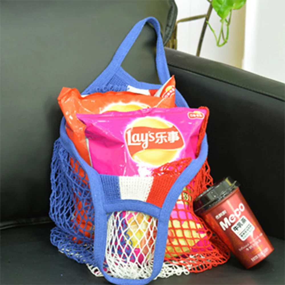 New Mesh Shopping Bag Reusable String Fruit Storage Handbag Totes Women Shopping Mesh Net Woven Bag Shop Grocery Cotton Bag