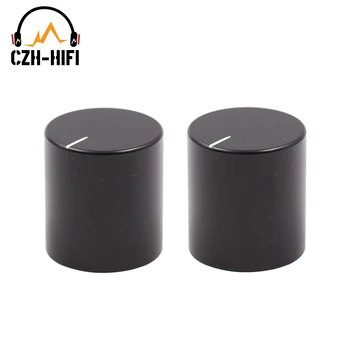 

2pcs Audio Potentiometer Knob 20x22mm CNC Machined Black Matt Solid Aluminum Volume Control Knob for Amplifier DAC Radio CD DIY