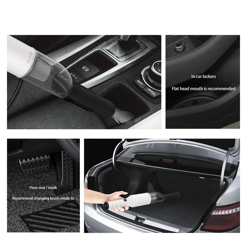US $22.80 Cordless Car Vacuum Portable Hand Held Vacuum Cleaner With USB Cable Mini Handheld Vacuum For Car Home Pet Hair