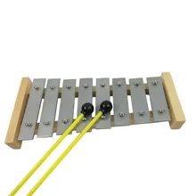 Orff 8 звук стук пианино серое алюминиевое пианино деревянная база Октава Dulcimer детский ударный инструмент