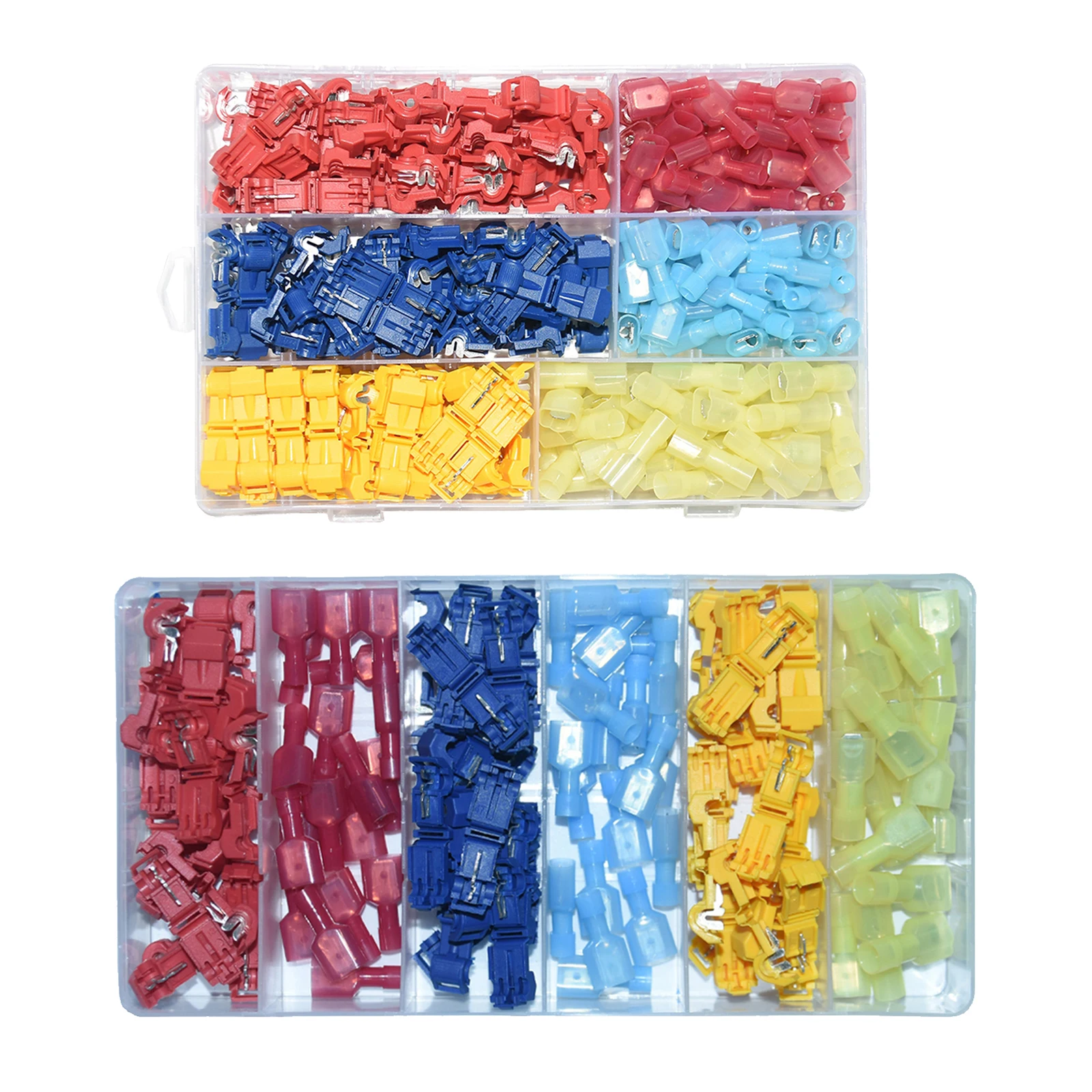 New 120/240pcs / Set T-tap Wire Connectors Male Terminals Kit with