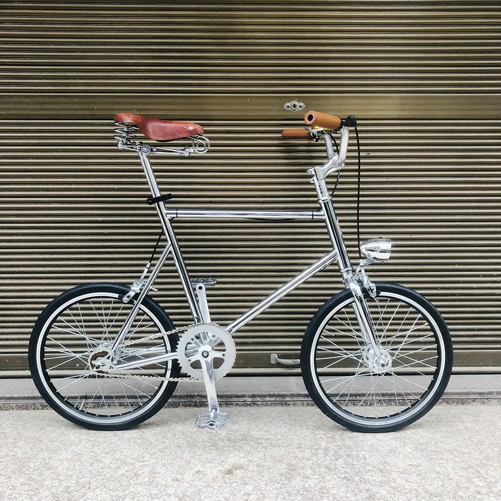 Single speed 20 inch bike vintage Bike fixie bike retro sliver bicycle frame mini bicycle with slightt