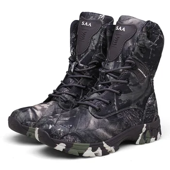 

Camouflage Military Boots Men Desert Special Forces Tactics Combat Army Boots With Side Zipper High Top Mens Safety Work Shoes