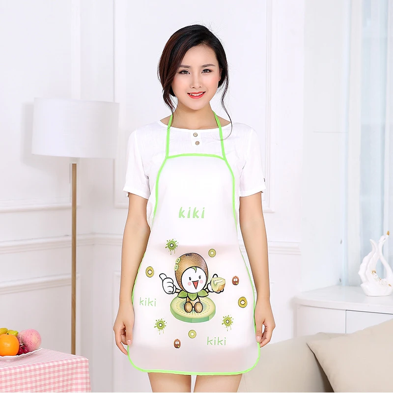 1pcs Cute Cartoon Fruit Print Adult Aprons Oilproof Sleeveless BBQ Bib Apron For Women Cooking Baking Women Waterproof Apron New