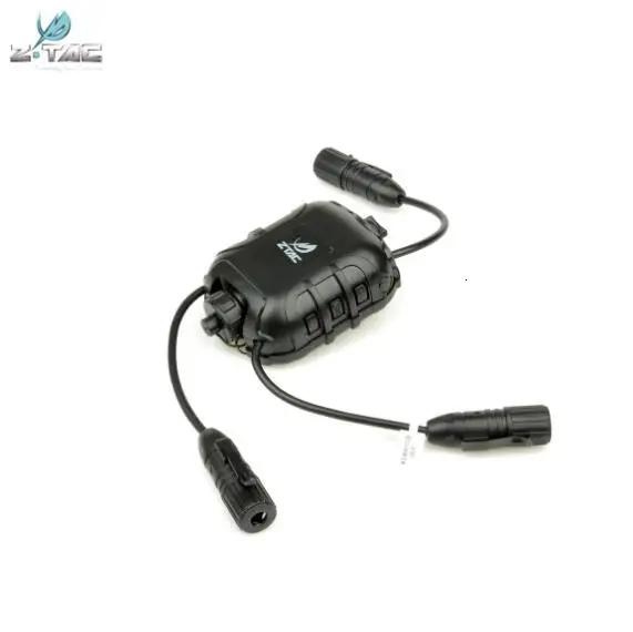 Z-TAC Silynx C4OPS Dual Channel Multiphone Headset Launch Button Double Line PTT Z4OPS Classification PTT Open-air Headphones - Цвет: BK