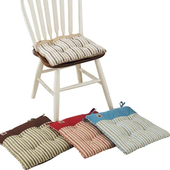 

Washable Striped Office Chair Buttocks Cushion Pad Soft Square Thick Mattress Home Decoration Sofa Cotton Seat Cushions 40cm Q