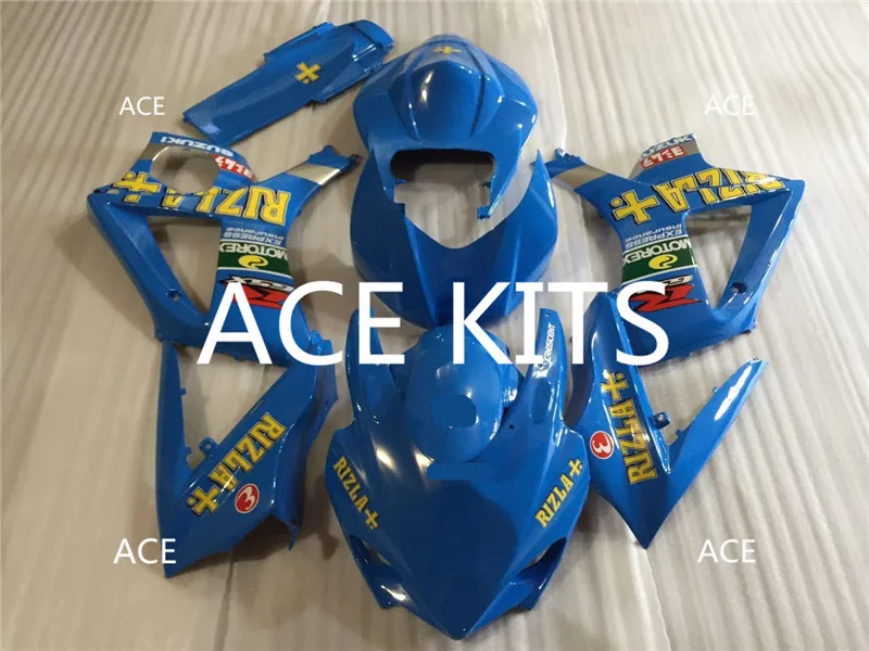 ACE наборы для Suzuki GSXR1000 K7 2007 2008 впрыскивание, АБС-пластик мотоцикл обтекатель GSXR1000 K7 07 08 синий R11