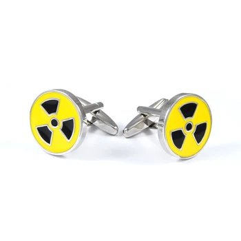 

Gemelolandia round radioactive cufflinks shirt cufflinks mens Original gift