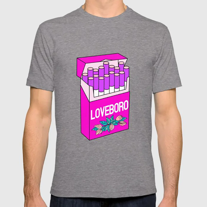Loveboro сигаретные пакеты узор/девчачьи наклейки/Розовая Сетка футболка Любовь посылка дым курить Синт волна ретро