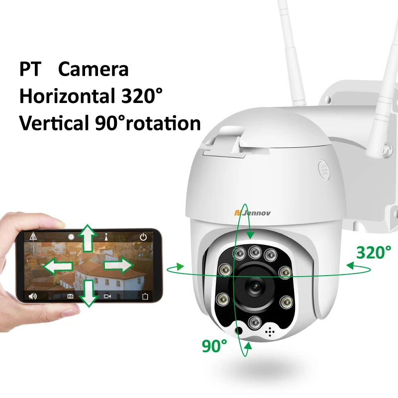 Камера видеонаблюдения Jennov 2 МП P2P Wi Fi 1080P с защитой от непогоды|Камеры