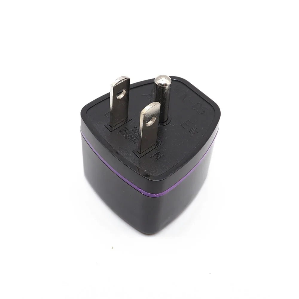B TingDong Universal EU UK AU to US USA Canada AC Travel Power Plug Adapter Converter 10A 250V - Цвет: B