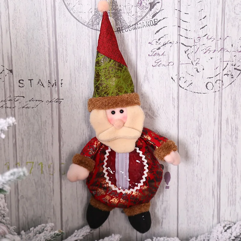 Santa Claus Bag Apple Candy Bag New Year Ornaments For The Christmas Tree Candy Treat Bags Gift Holders Snowman Decoration