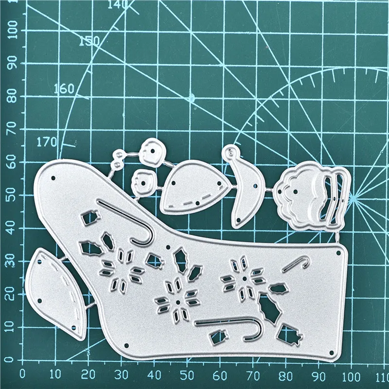 DiyArts рождественские штампы носок Санта Клаус металлические для скрапбукинга