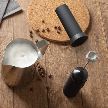 

Handheld Milk Frother Double Spring Whisk Electric Milk Frother Kitchen Mixer Hand Milk Foamer for Coffee Latte Cappuccino