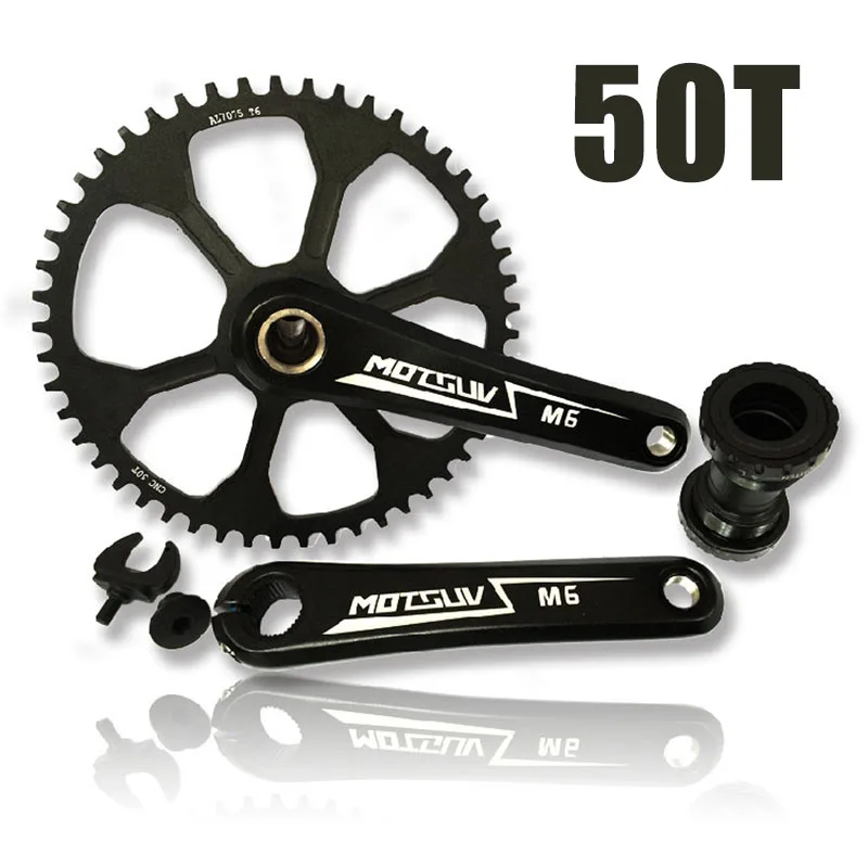 

MTB Road Bike CNC Crankset 170mm Cranks Arm Bottom Bracket With Chainring 44-50T