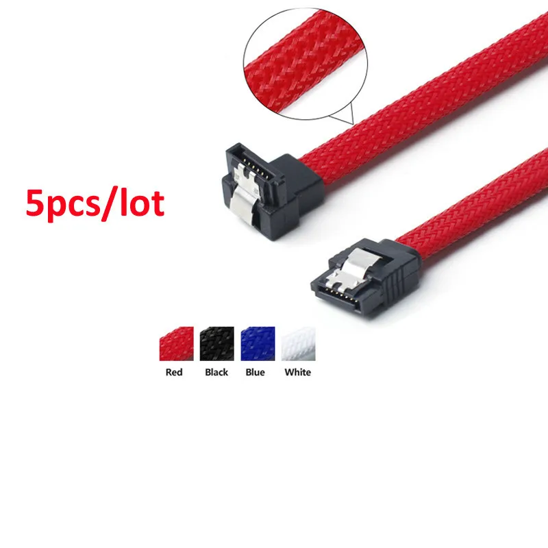 10 шт. SATA 3 0 III SATA3 7pin кабель для передачи данных 6 ГБ/сек. Угловые Кабели HDD жесткий