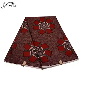 

YANTEX New Fashion Ankara African Wax Prints Fabric Tissus Patchwork 6 Yards/Bag Veritable Wax African Ankara Fabrics For Sewing