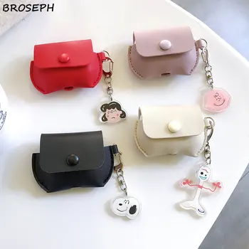 

Leather Earphone Case For AirPods Pro Keychain Protective Case Soft Silicone Headphone Case For Apple Air pods Pro 3 Coque