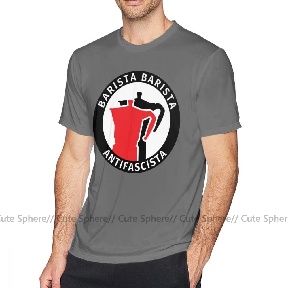 Футболка Antifa, футболка Barista Antifascista, 100 хлопок, футболка с коротким рукавом, милая Классическая футболка с принтом