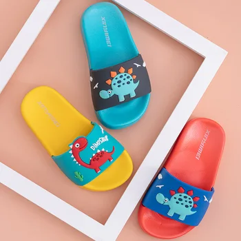 

Slippers Children Home Kid Dinosaur Slippers Baby Girls Summer Shoes Slippers Boys Cute Animal Print home boots Toddler Shoes